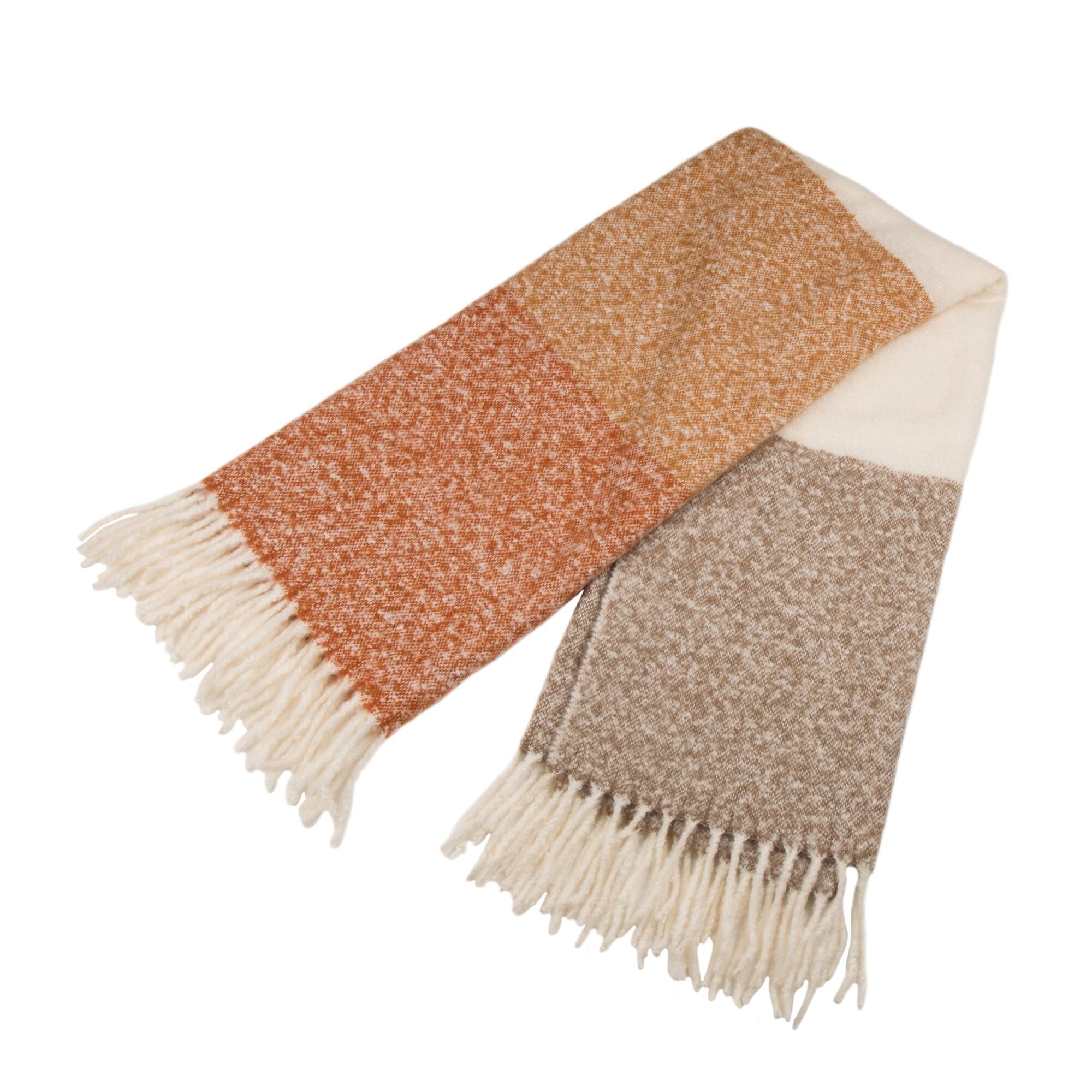 Glitzhome® Woven Acrylic Striped Jacquard Throw